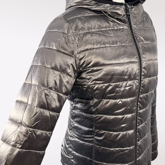 Andrew Marc Reversible Quilted Puffer Jacket Hooded Small - Picture 9 of 12